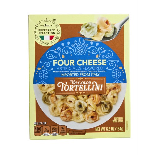 slide 1 of 1, Lidl Preferred Selection tri-color tortellini, four cheese, 6.5 oz