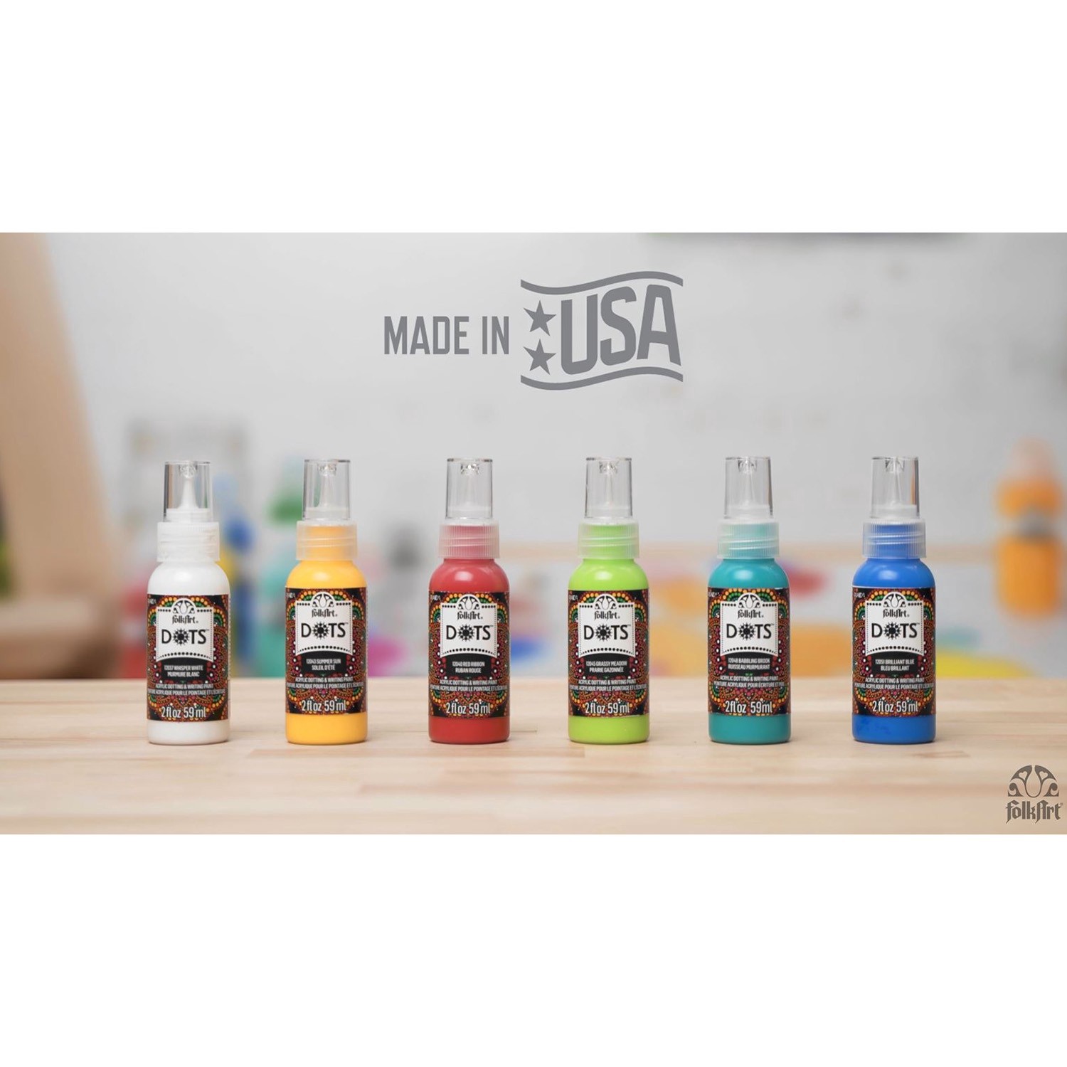 slide 8 of 12, Folkart Dots Acrylic Dotting & Writing Paint, 2 fl oz