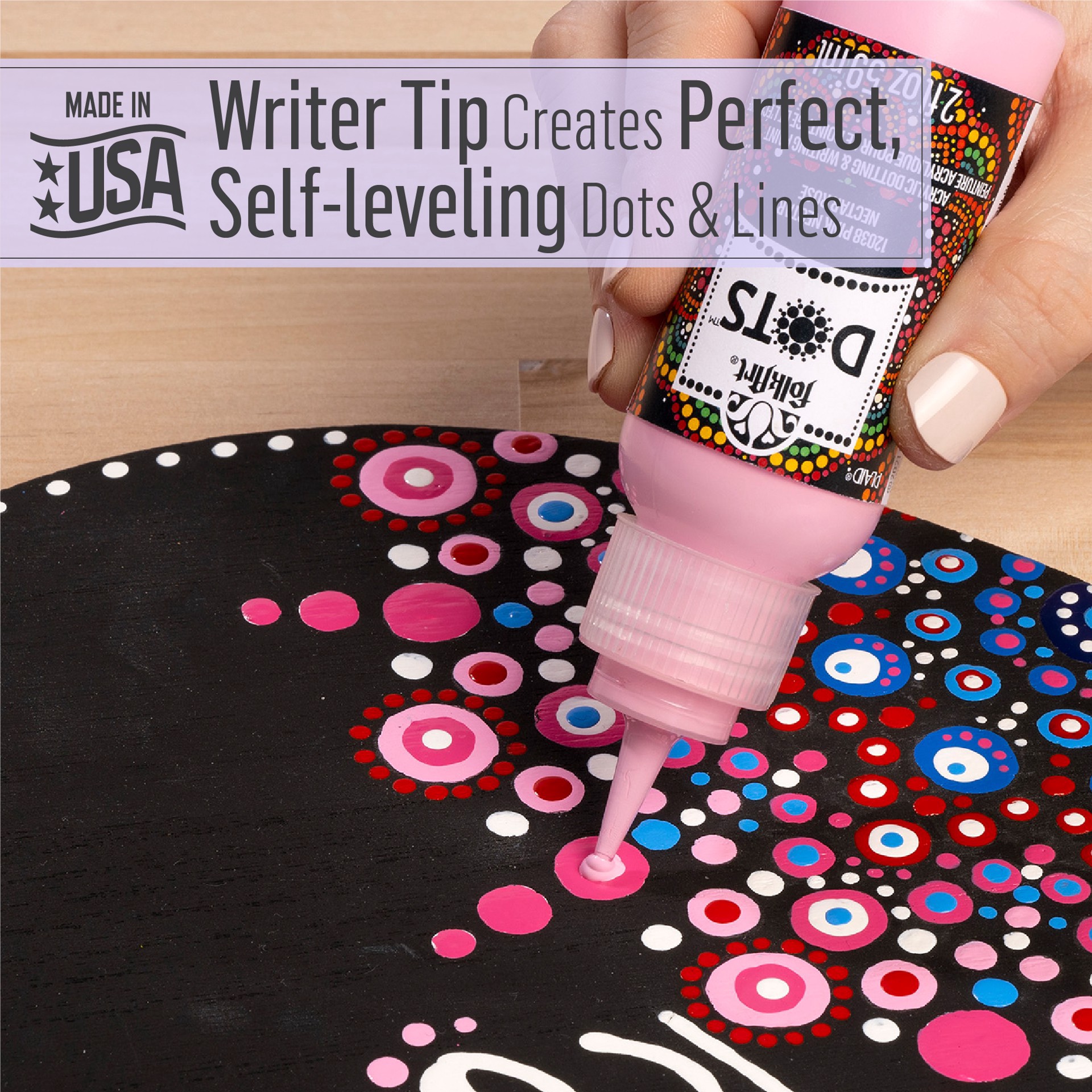 slide 6 of 12, Folkart Dots Acrylic Dotting & Writing Paint, 2 fl oz
