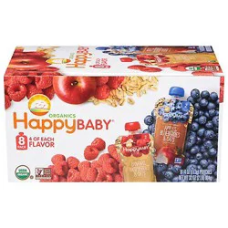 Happy Baby Organics Organics Clearly Crafted Stage 2 Two Flavor Pouch 8ct Variety Pack