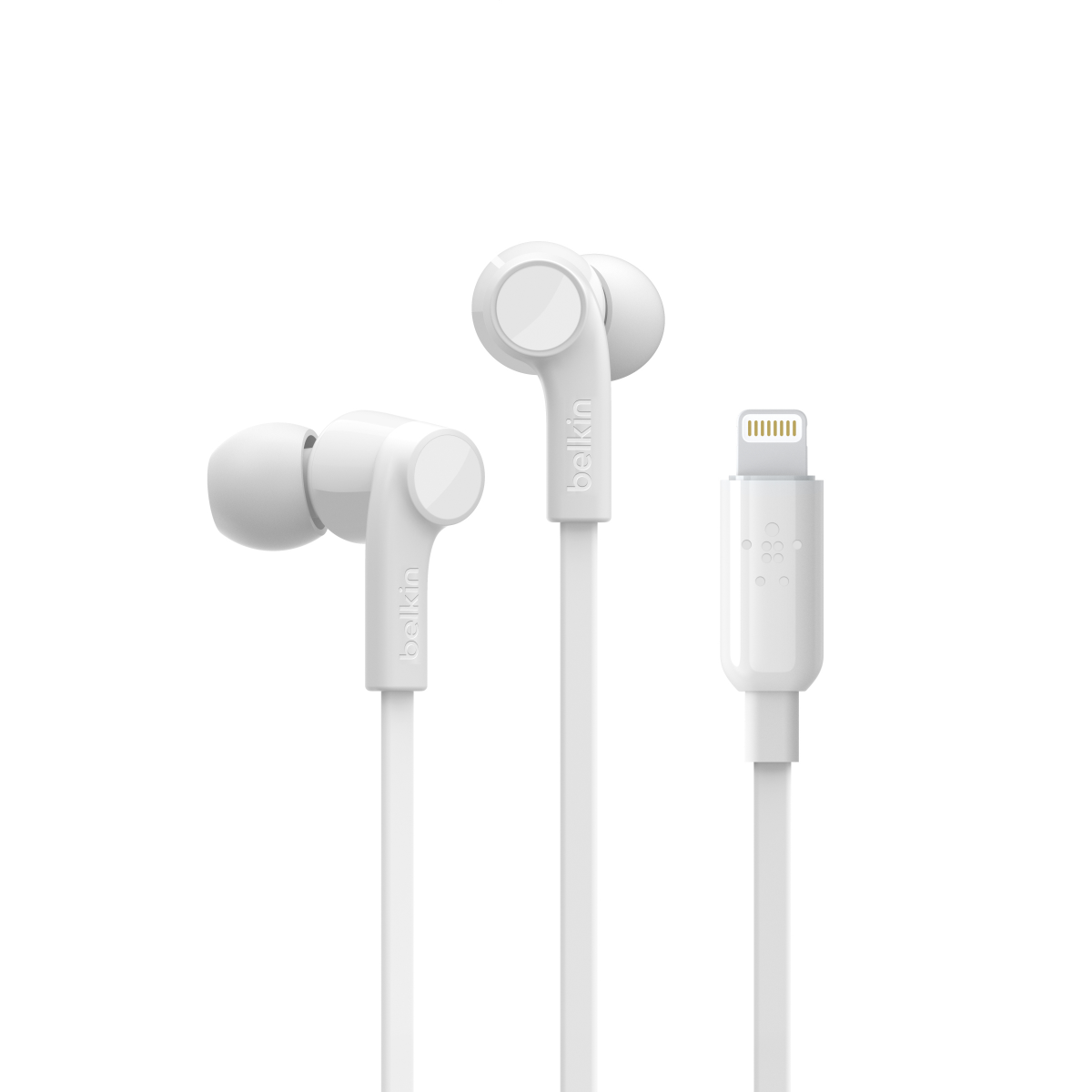 slide 1 of 9, Belkin SoundForm Headphones - Wired In-Ear Earphones With Microphone- iPhone Headphones, White, 1 ct