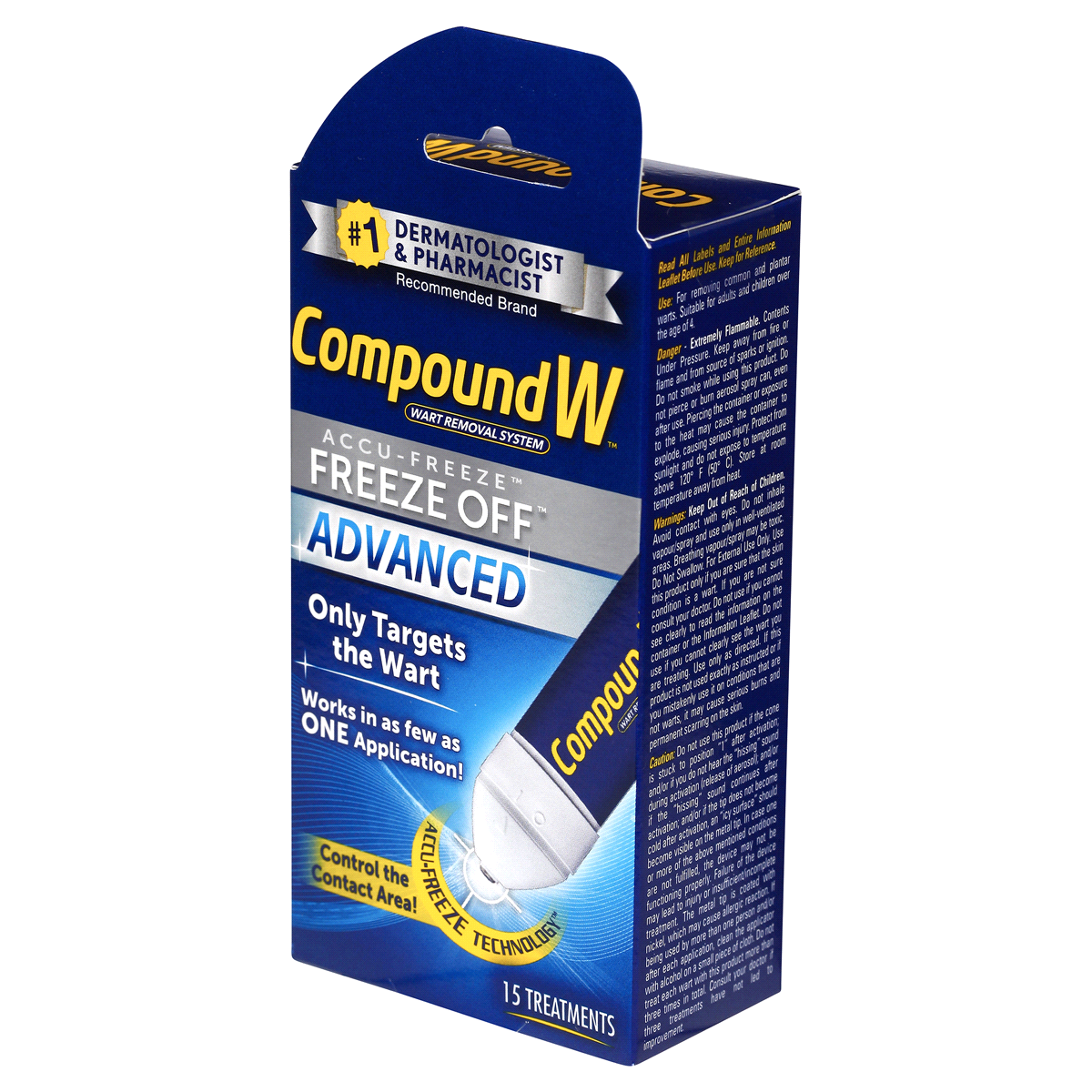 slide 26 of 55, Compound W Freeze Off Advanced Wart Remover with Accu-Freeze, 15 Applications, 15 ct