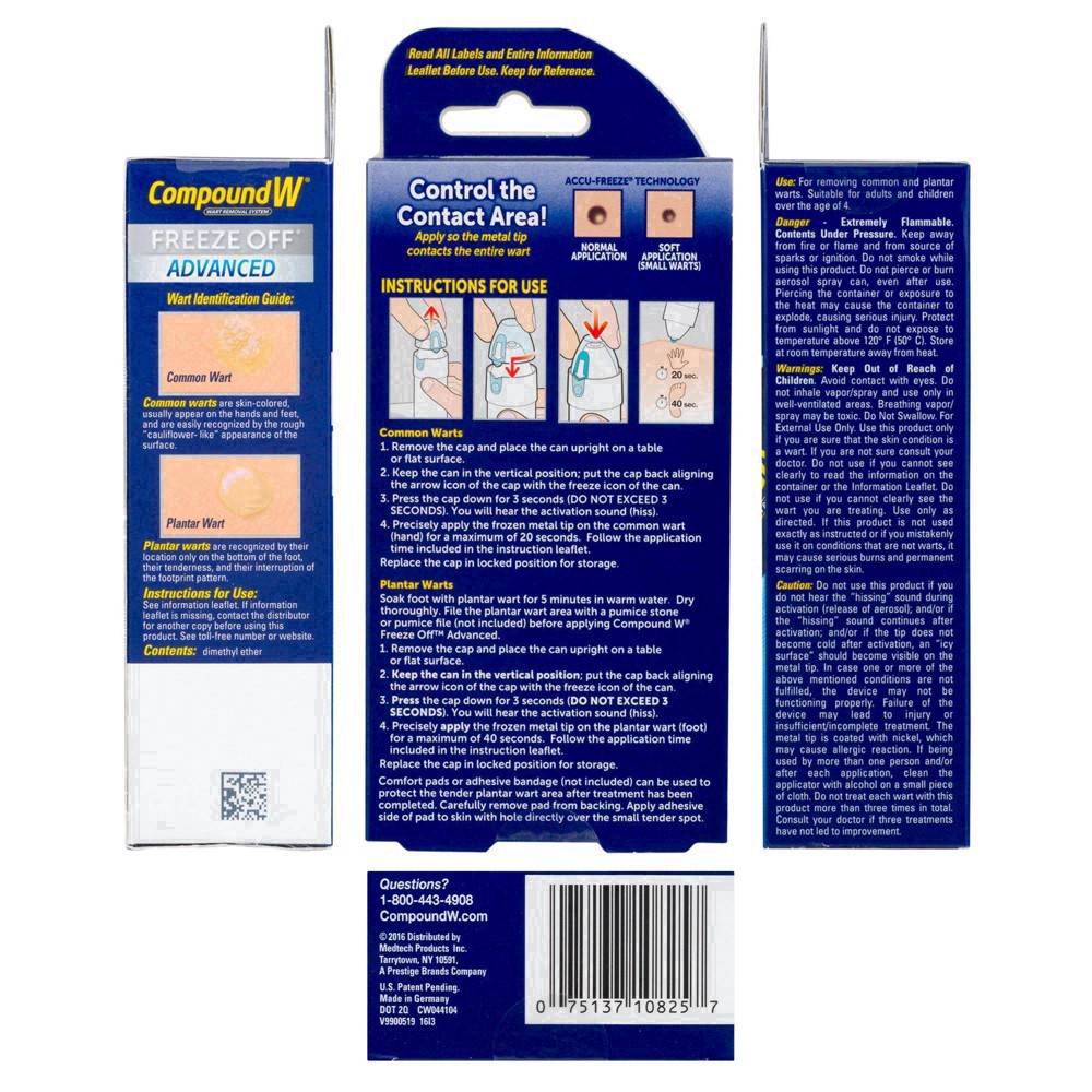 slide 6 of 55, Compound W Freeze Off Advanced Wart Remover with Accu-Freeze, 15 Applications, 15 ct