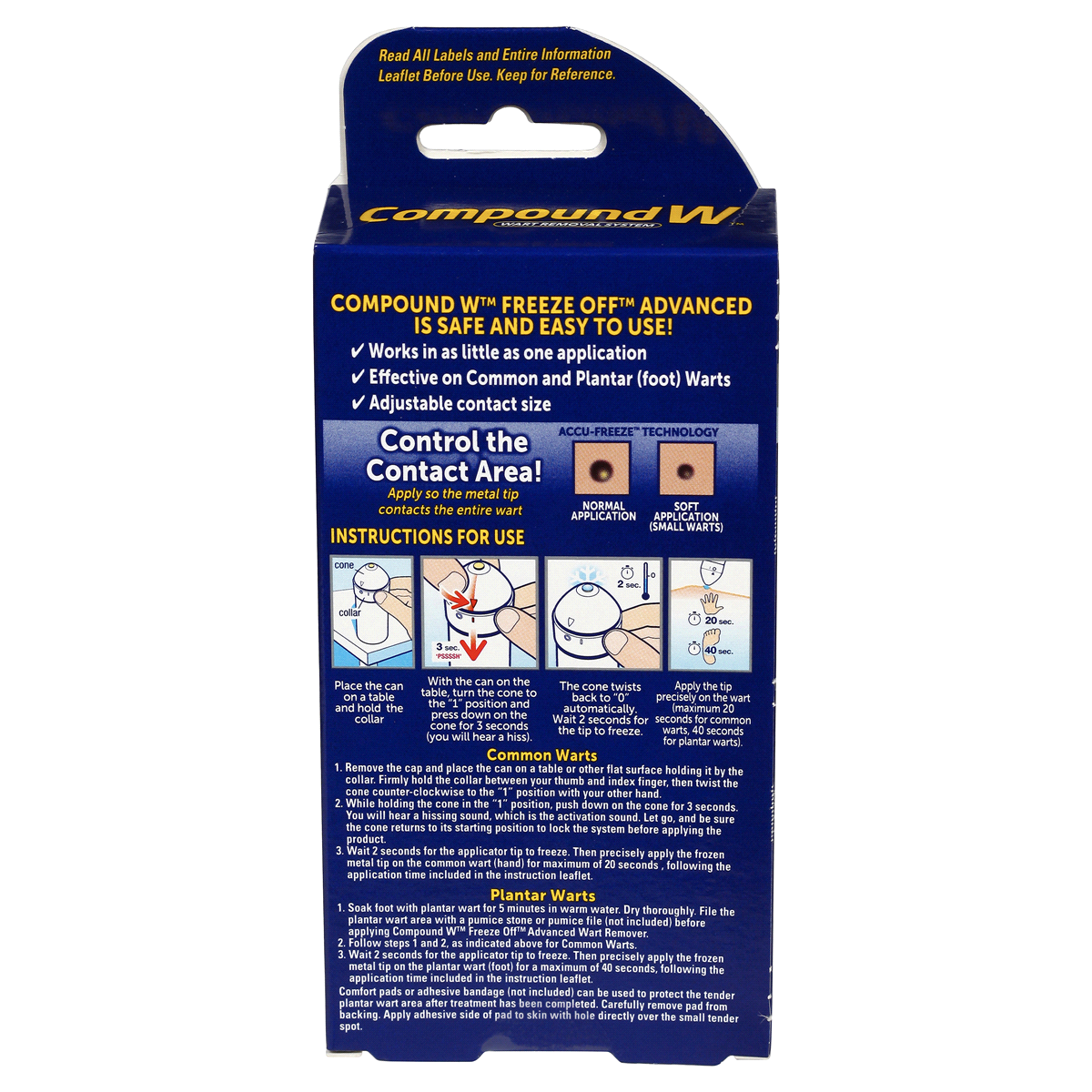 slide 53 of 55, Compound W Freeze Off Advanced Wart Remover with Accu-Freeze, 15 Applications, 15 ct