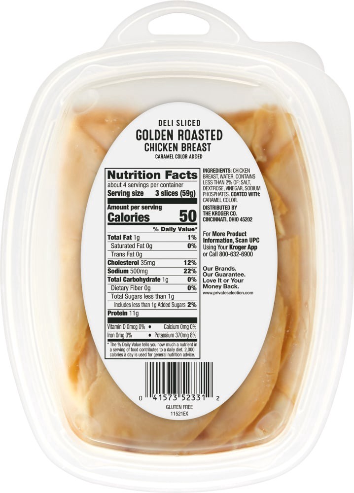 slide 4 of 4, Private Selection Golden Roasted Chicken Breast, 8 oz