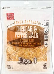 Harris Teeter Fancy Shredded Cheddar & Pepper Jack Cheese