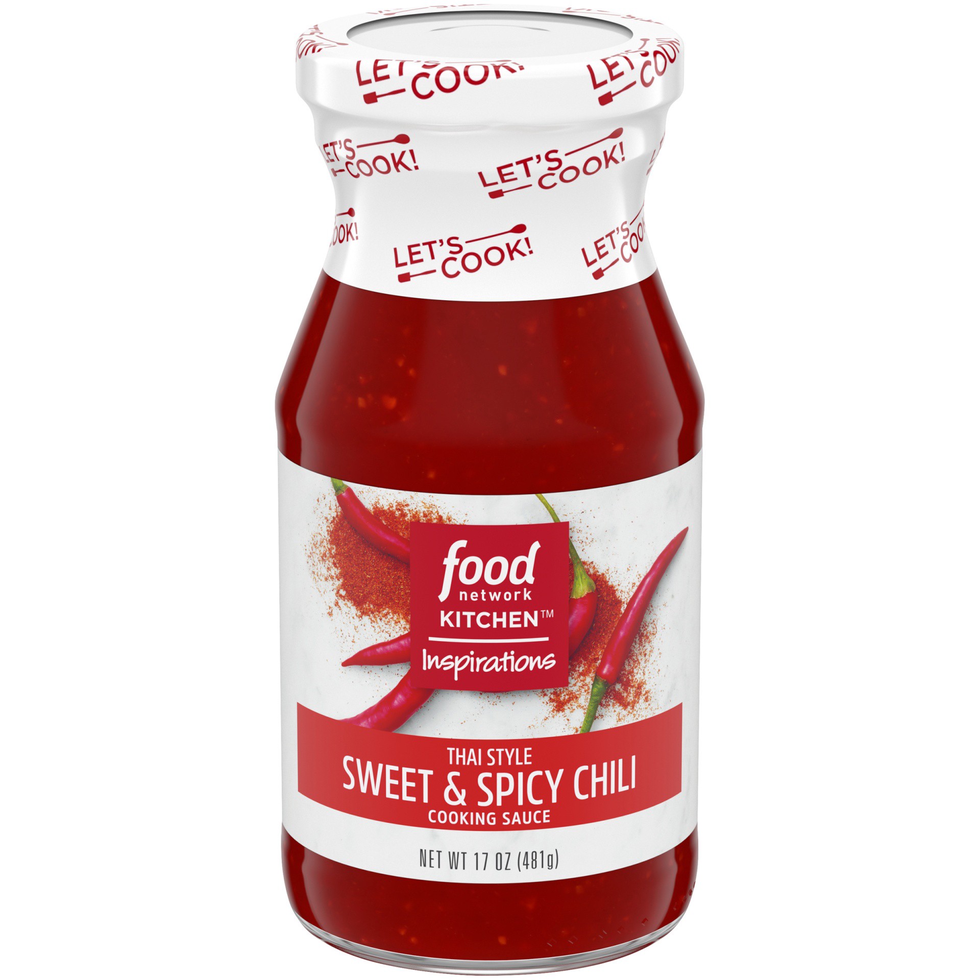 slide 1 of 6, Food Network Kitchen Inspirations Thai Style Sweet & Spicy Chili Cooking Sauce, 17 oz