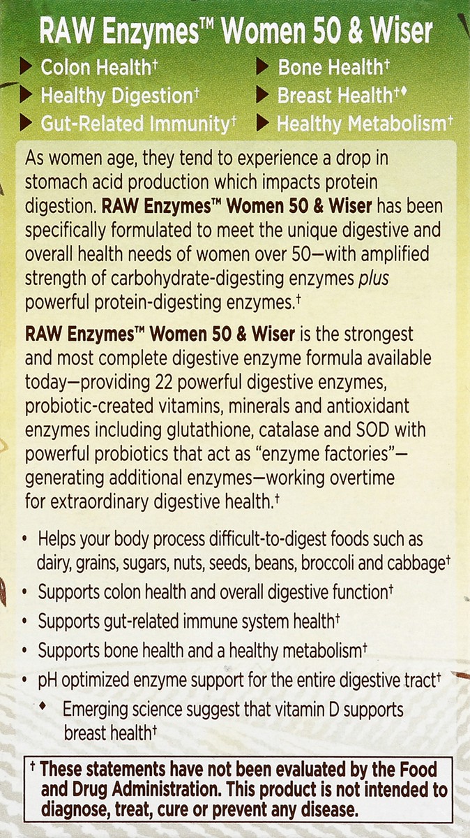 slide 2 of 5, Garden Of Life Raw Enzymes Women 50 and Wiser, 90 ct
