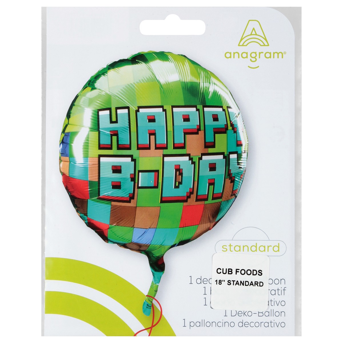 slide 2 of 4, Anagram Happy B-day Standard Decorative Balloon 1 Each, 1 ct