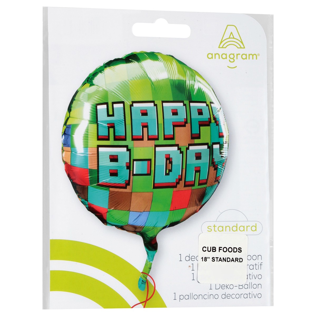 slide 4 of 4, Anagram Happy B-day Standard Decorative Balloon 1 Each, 1 ct