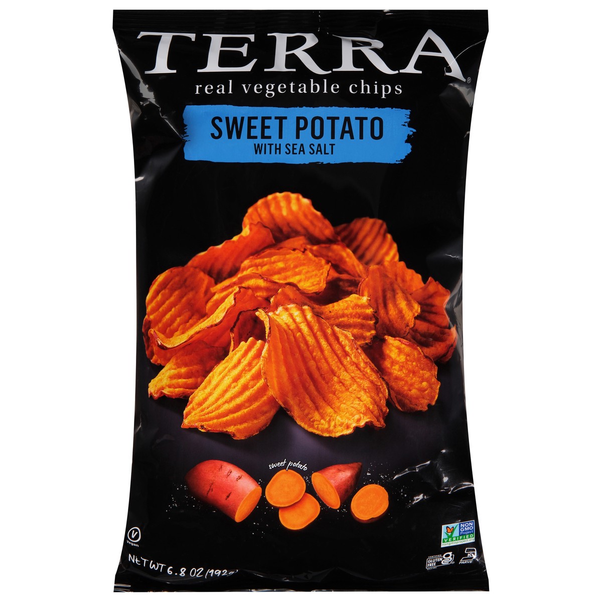 slide 2 of 12, Terra Real Sweet Potato with Sea Salt Vegetable Chips 6.8 oz, 6.8 oz