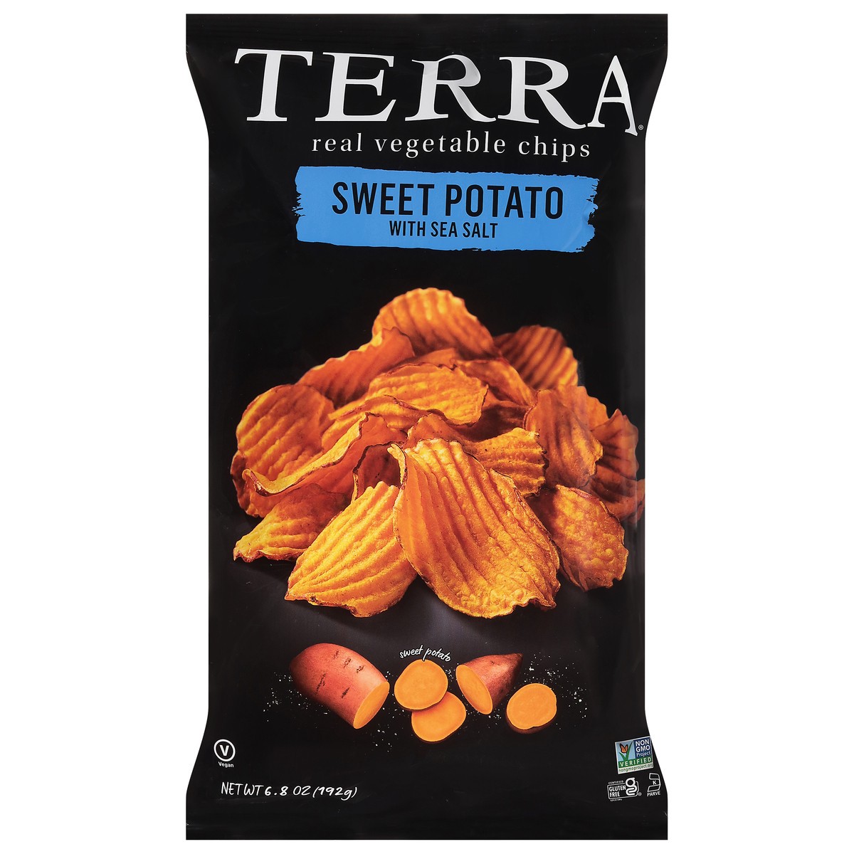 slide 1 of 12, Terra Real Sweet Potato with Sea Salt Vegetable Chips 6.8 oz, 6.8 oz