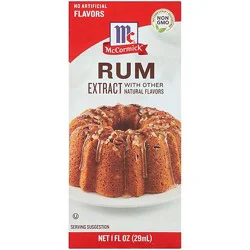 Mccormick Rum Extract With Other Natural Flavors - 1 Fl. Oz.