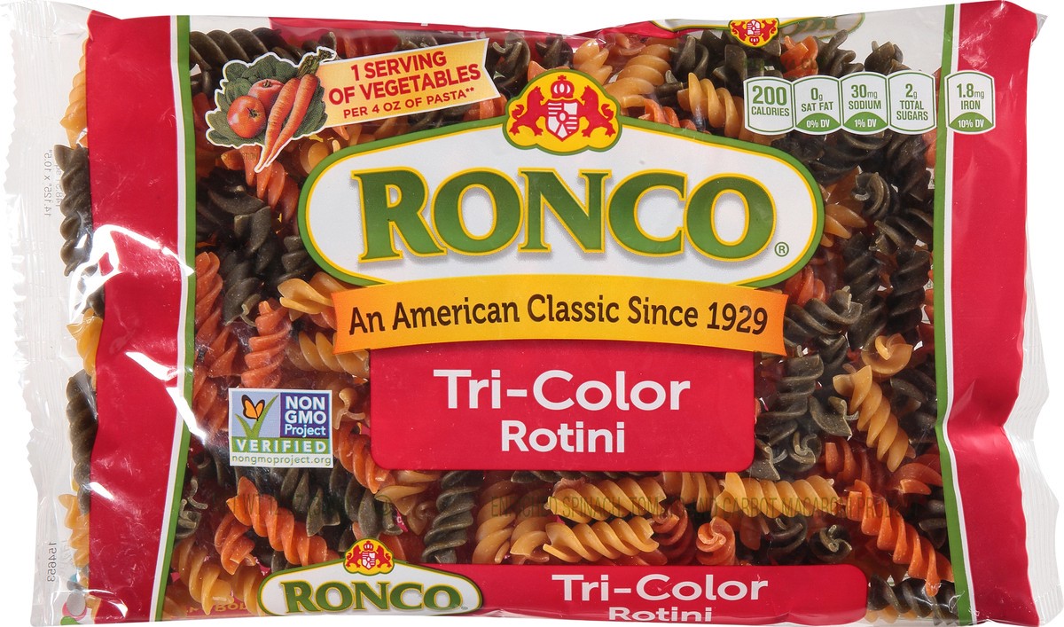 slide 12 of 14, Ronco Tri Color Rotini, 12 oz