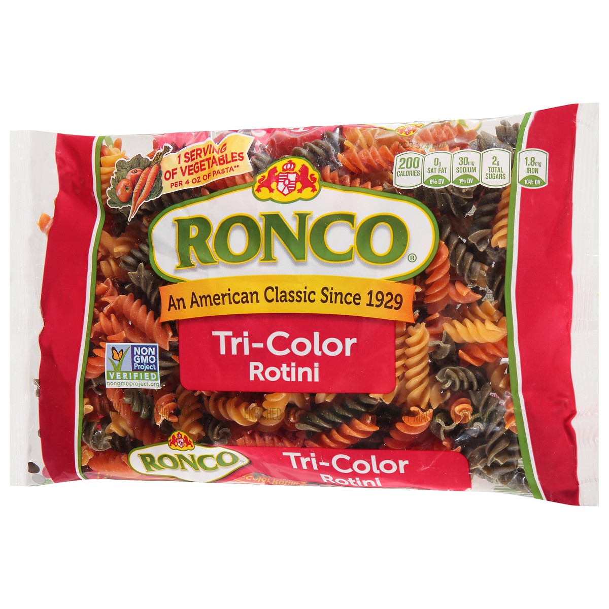 slide 11 of 14, Ronco Tri Color Rotini, 12 oz