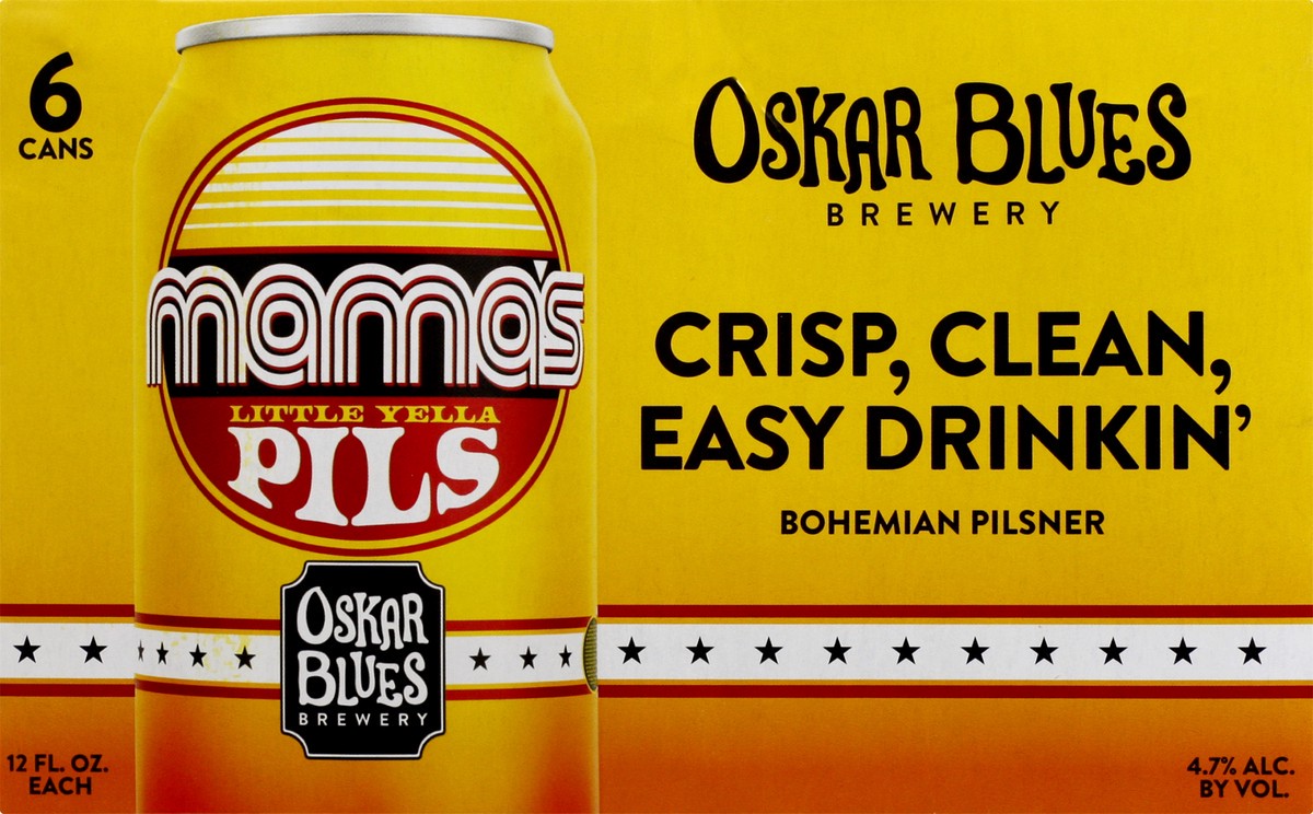 slide 2 of 8, Mama's Little YELLA Pils Oskar Blues Mamas Little Yella Pils 4/6/12oz, 6 ct; 12 oz