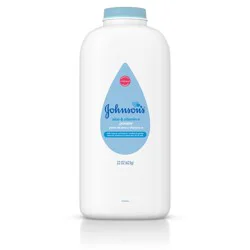 Johnson's Naturally Derived Cornstarch Baby Powder, Aloe & Vitamin E for Delicate Skin - 22oz