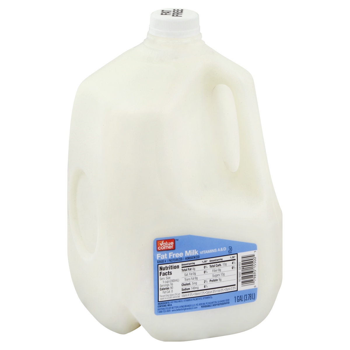 slide 5 of 5, Pantry Essentials Fat Free Milk, 1 gal