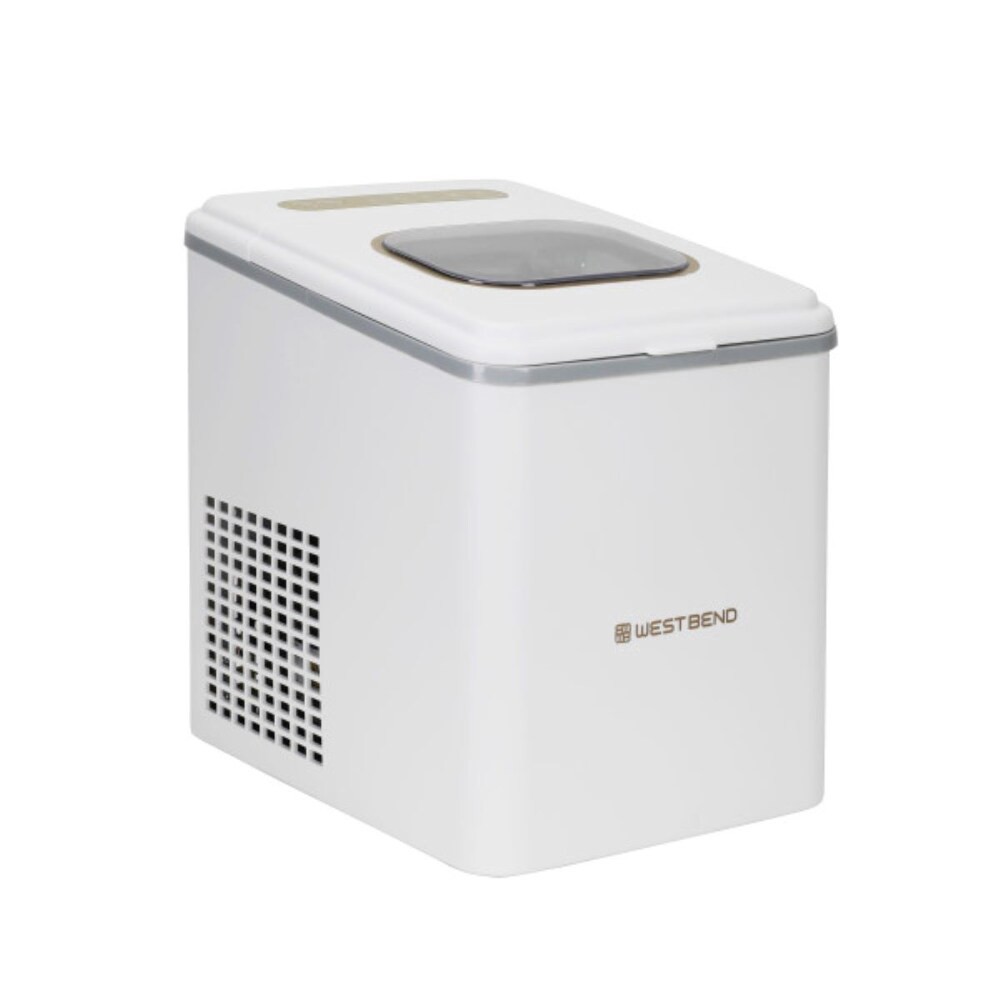 slide 3 of 3, West Bend Timeless Countertop Bullet Ice Maker - White / Gold, 26 lb