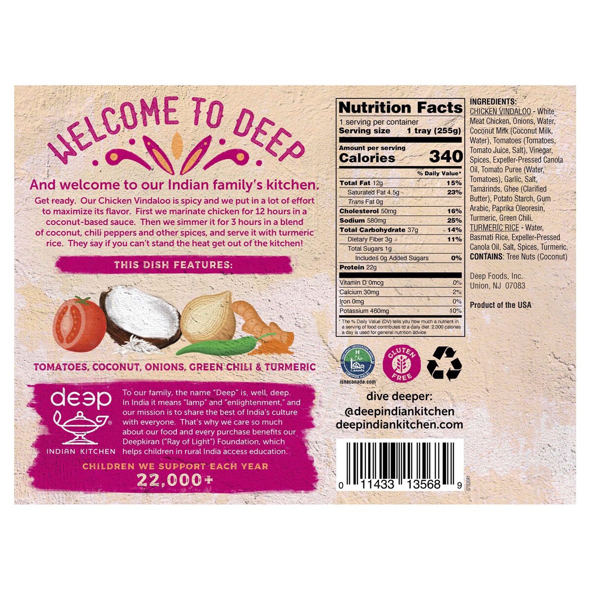 slide 2 of 5, Deep Indian Kitchen Chicken Vindaloo, 9 oz