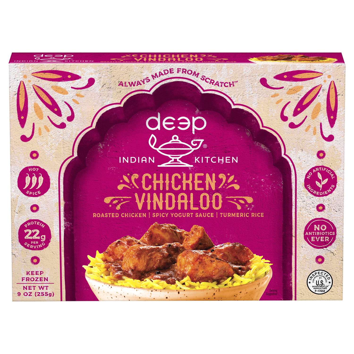 slide 1 of 5, Deep Indian Kitchen Chicken Vindaloo, 9 oz