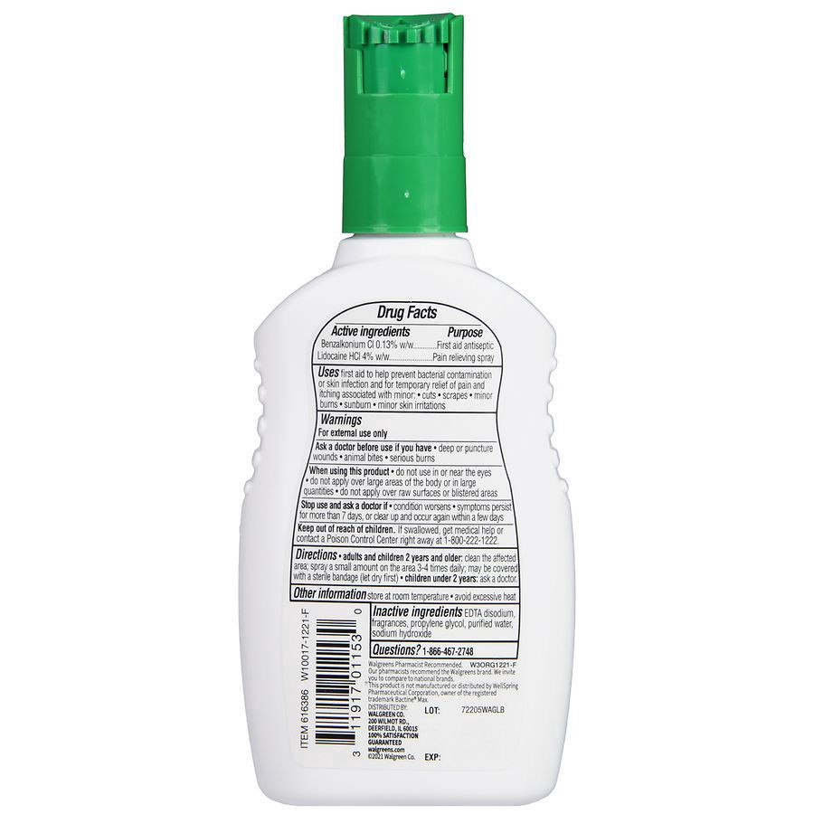 slide 3 of 5, Walgreens First Aid Antiseptic Spray Maximum Strength, 5 fl oz