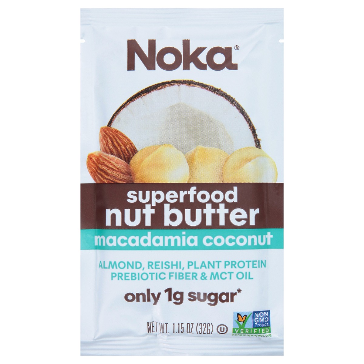 slide 1 of 12, NOKA Superfood Macadamia Coconut Nut Butter 1.15 oz, 1.15 oz