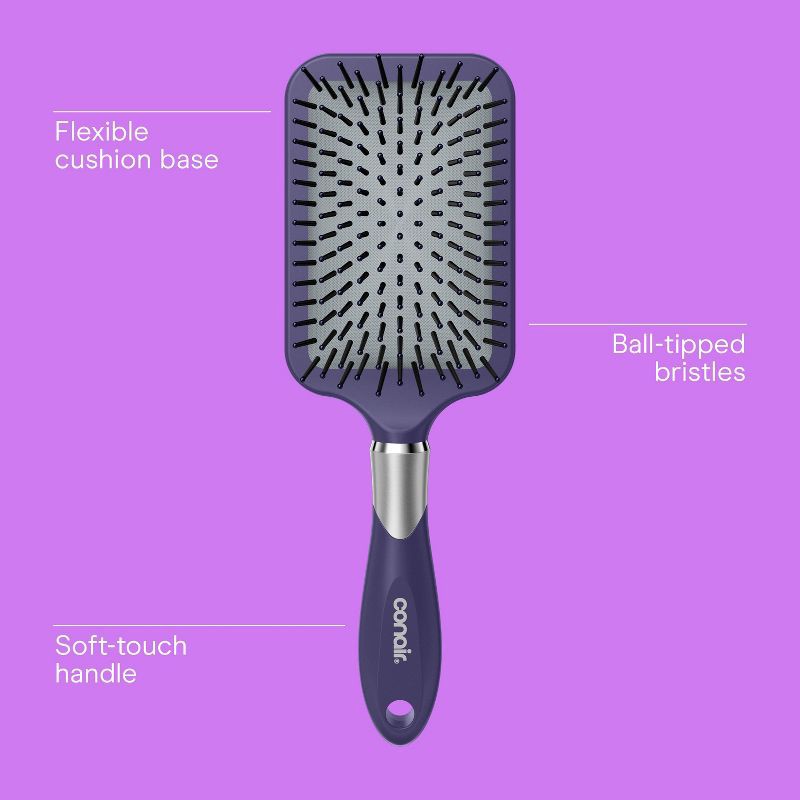 slide 3 of 8, Conair Velvet Touch Large Paddle Hair Brush, 1 ct