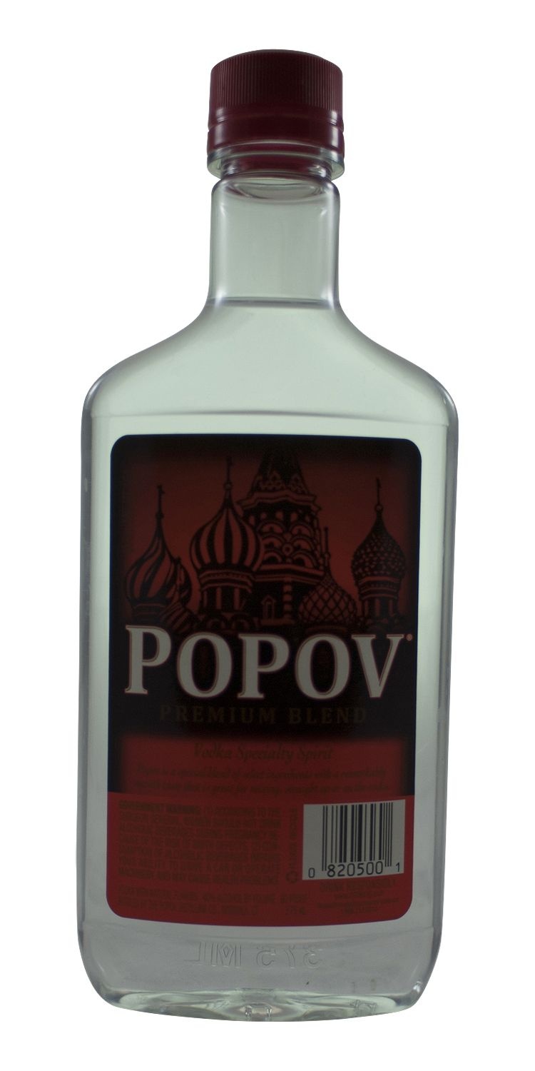 slide 1 of 1, Popov Vodka, 375 ml