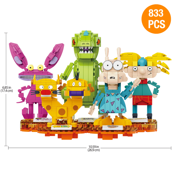 slide 7 of 10, Brickcraft, Llc Nickelodeon Retro 90's Brick Building Set, Set Of 833 Pieces, 1 ct