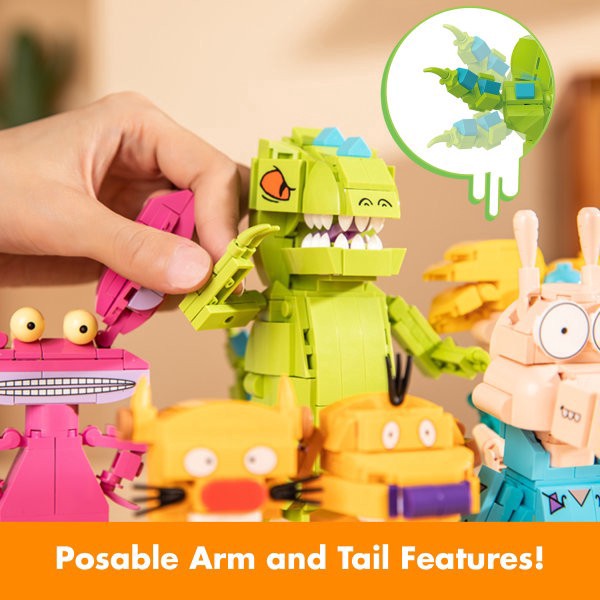 slide 4 of 10, Brickcraft, Llc Nickelodeon Retro 90's Brick Building Set, Set Of 833 Pieces, 1 ct