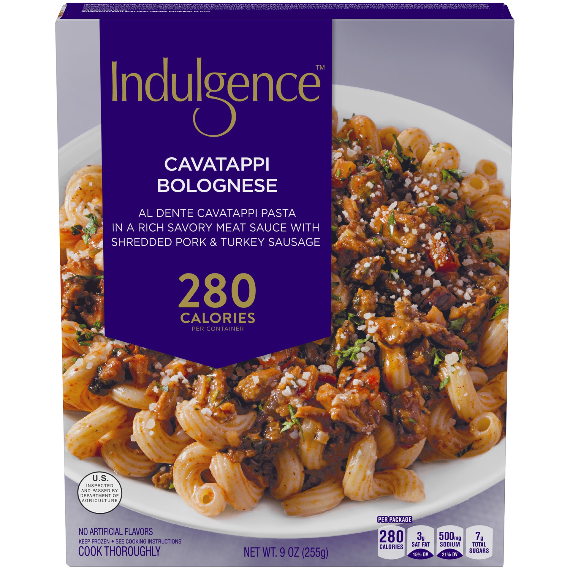 slide 1 of 6, Indulgence Cavatappi Bolognese, 9 oz