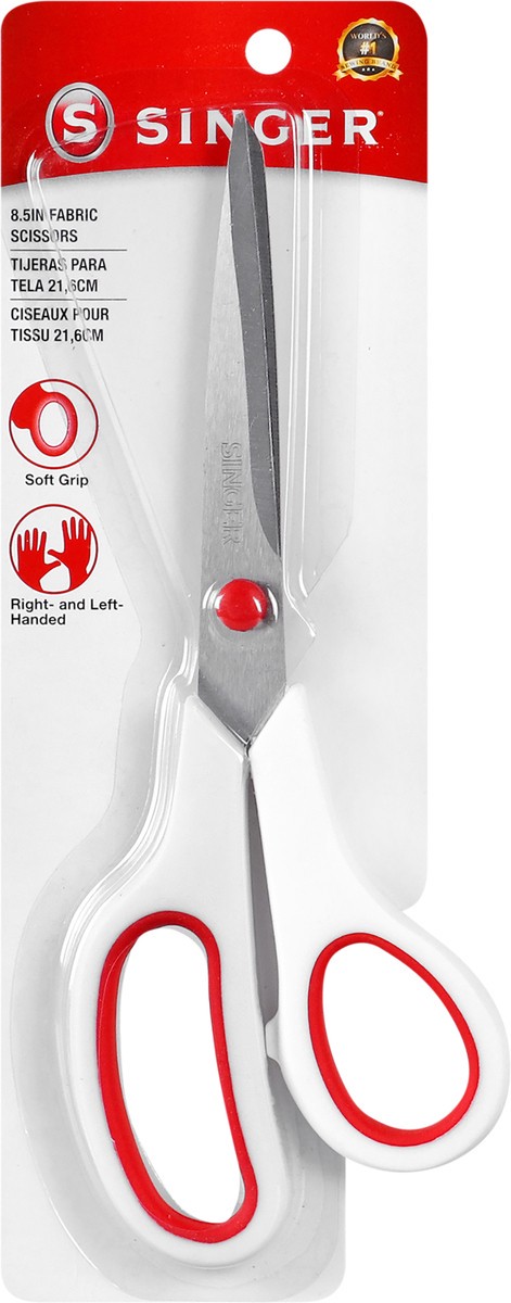 slide 3 of 3, Singer Sewing Scissors Redwhite 8.5'', 1 ct