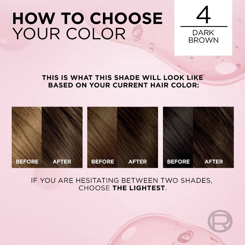 slide 8 of 10, L'Oreal Paris Excellence Triple Protection Permanent Hair Color - 4 Dark Brown - 1 Kit, 1 ct
