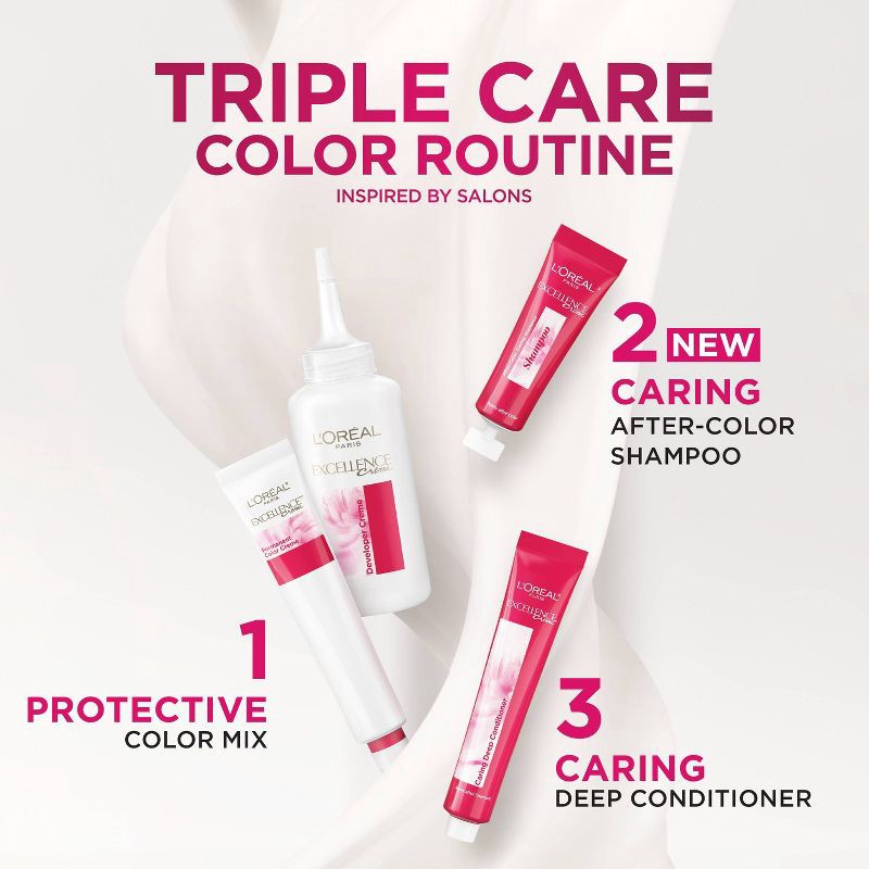 slide 6 of 7, L'Oreal Paris Excellence Triple Protection Permanent Hair Color - 6.3 fl oz - 8 M Blonde - 1 kit, 6.3 fl oz