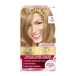L'Oreal Paris Excellence Triple Protection Permanent Hair Color - 6.3 fl oz - 8 M Blonde - 1 kit