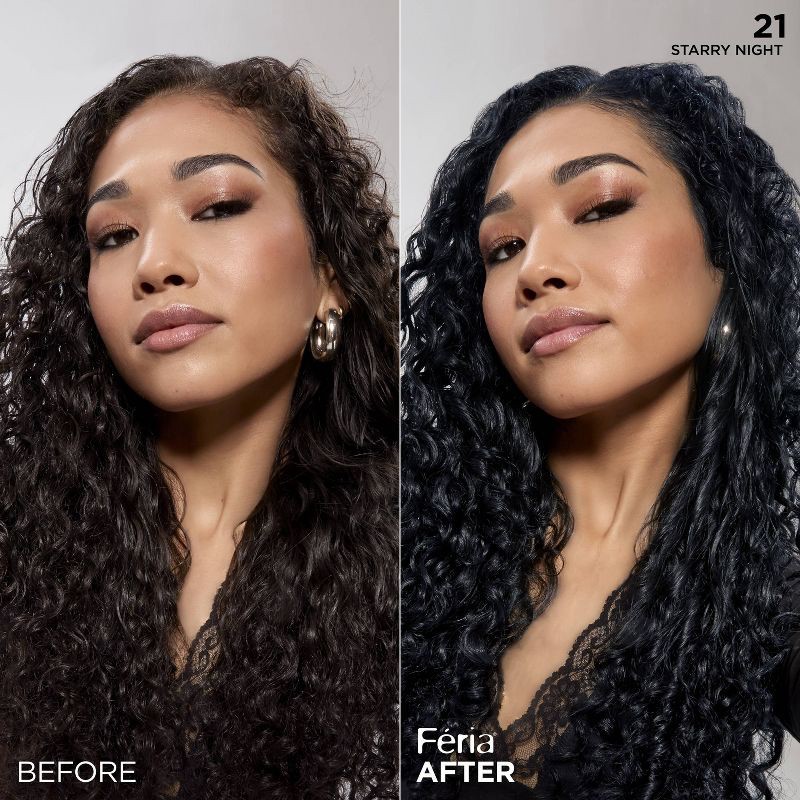 slide 5 of 10, L'Oreal Paris Feria Multi-Faceted Shimmering Color - 6.3 fl oz - 21 Bright Black - 1 kit, 6.3 fl oz