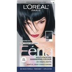 L'Oreal Paris Feria Multi-Faceted Shimmering Color - 6.3 fl oz - 21 Bright Black - 1 kit