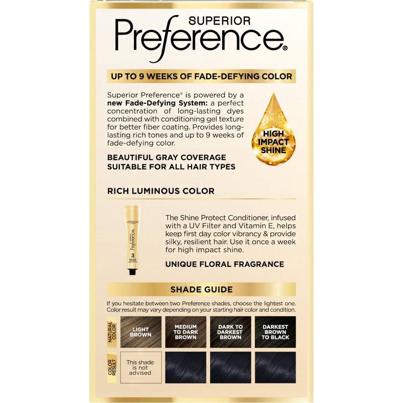 slide 4 of 11, L'Oreal Paris Superior Preference Fade-Defying Color + Shine System - 6.5 fl oz - 1 Ultimate Black - 1 Kit, 6.5 fl oz