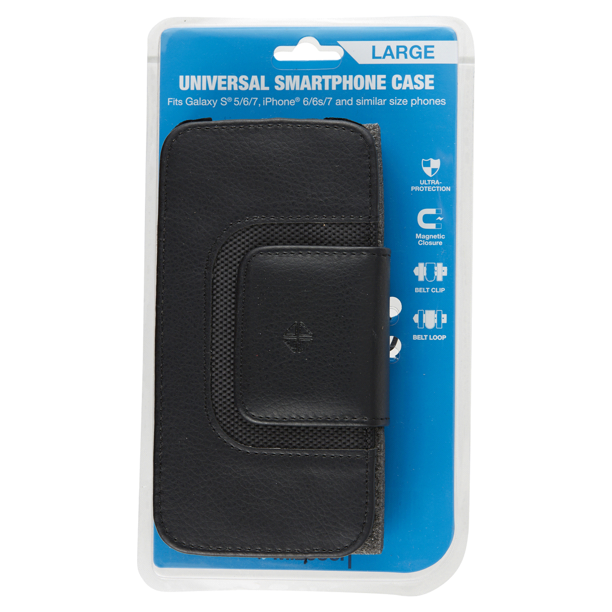 slide 1 of 1, Miztech Large Horizontal Pouch for Cell Phones- Black, 1 ct