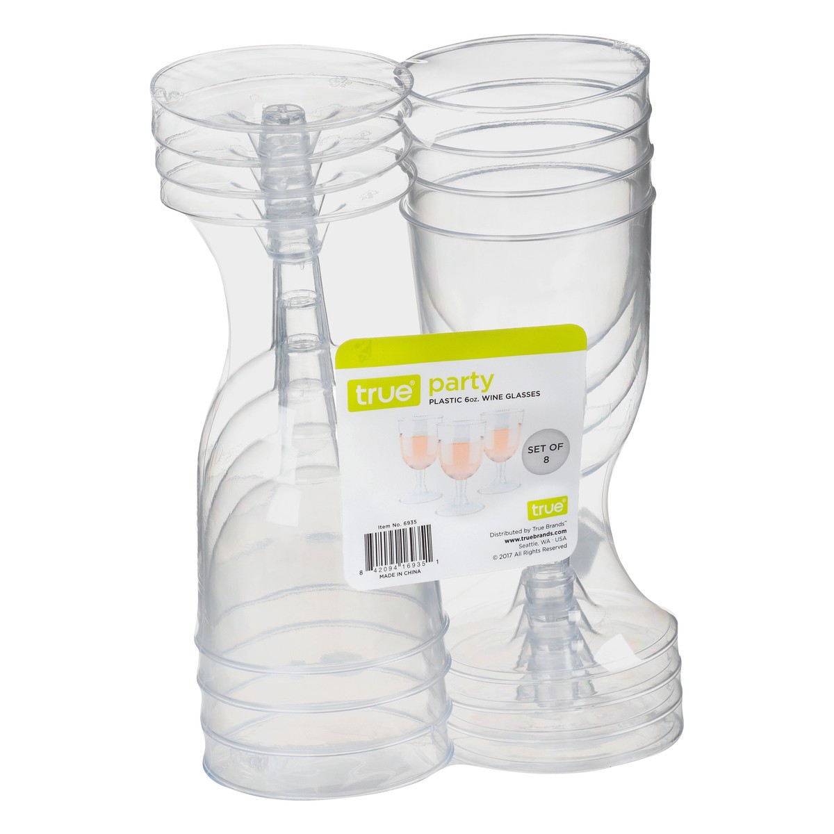 slide 7 of 10, TRUE 6 Ounce Plastic Wine Glasses 8 ea, 8 ct