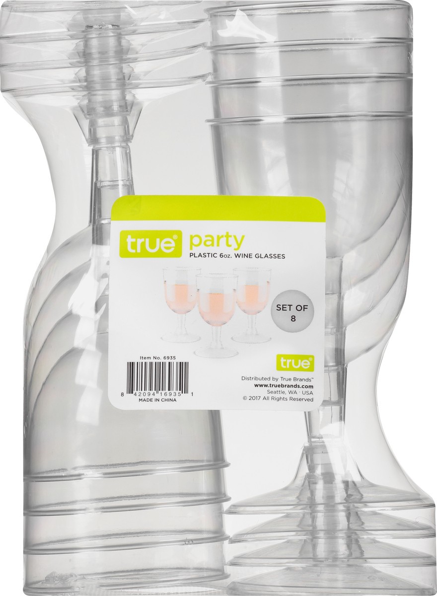 slide 8 of 10, TRUE 6 Ounce Plastic Wine Glasses 8 ea, 8 ct