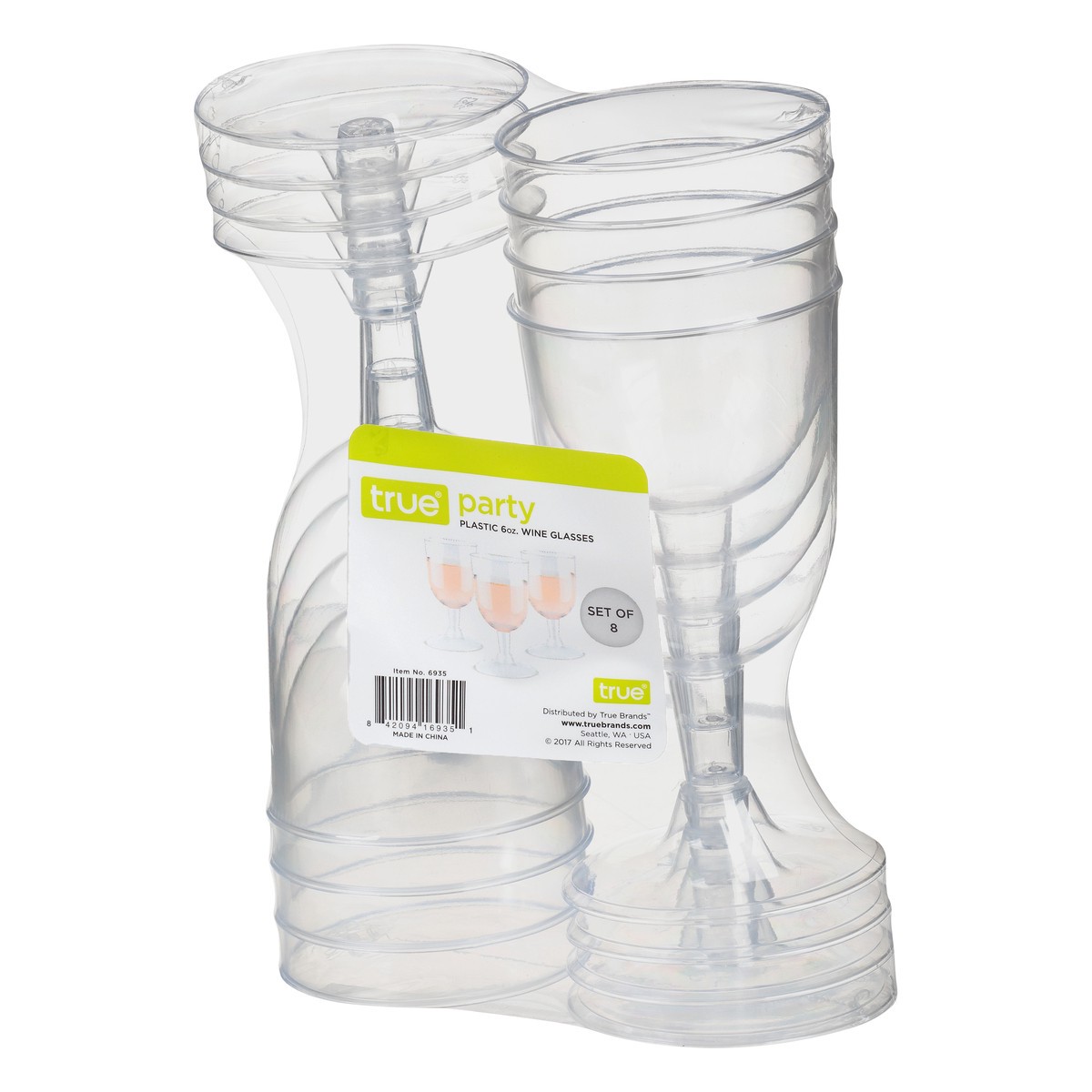 slide 6 of 10, TRUE 6 Ounce Plastic Wine Glasses 8 ea, 8 ct