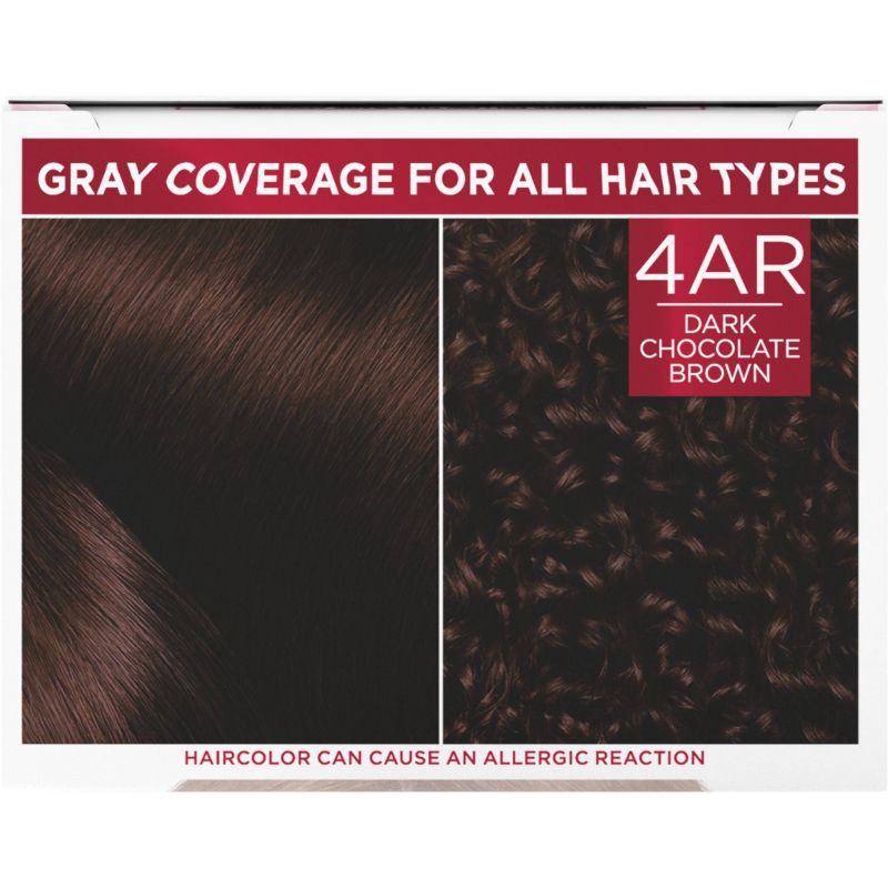 slide 4 of 7, L'Oreal Paris Excellence Triple Protection Permanent Hair Color - 6.3 fl oz - 4AR Dark Chocolate Brown - 1 Kit, 6.3 fl oz