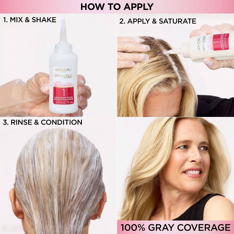 slide 6 of 10, L'Oreal Paris Excellence Triple Protection Permanent Hair Color - 6.3 fl oz - 5AB Mocha Ash Brown - 1 Kit, 6.3 fl oz