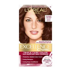 L'Oreal Paris Excellence Triple Protection Permanent Hair Color - 6.3 fl oz - 5RB M Reddish Brown - 1 kit: Sulfate-Free, Paraben-Free