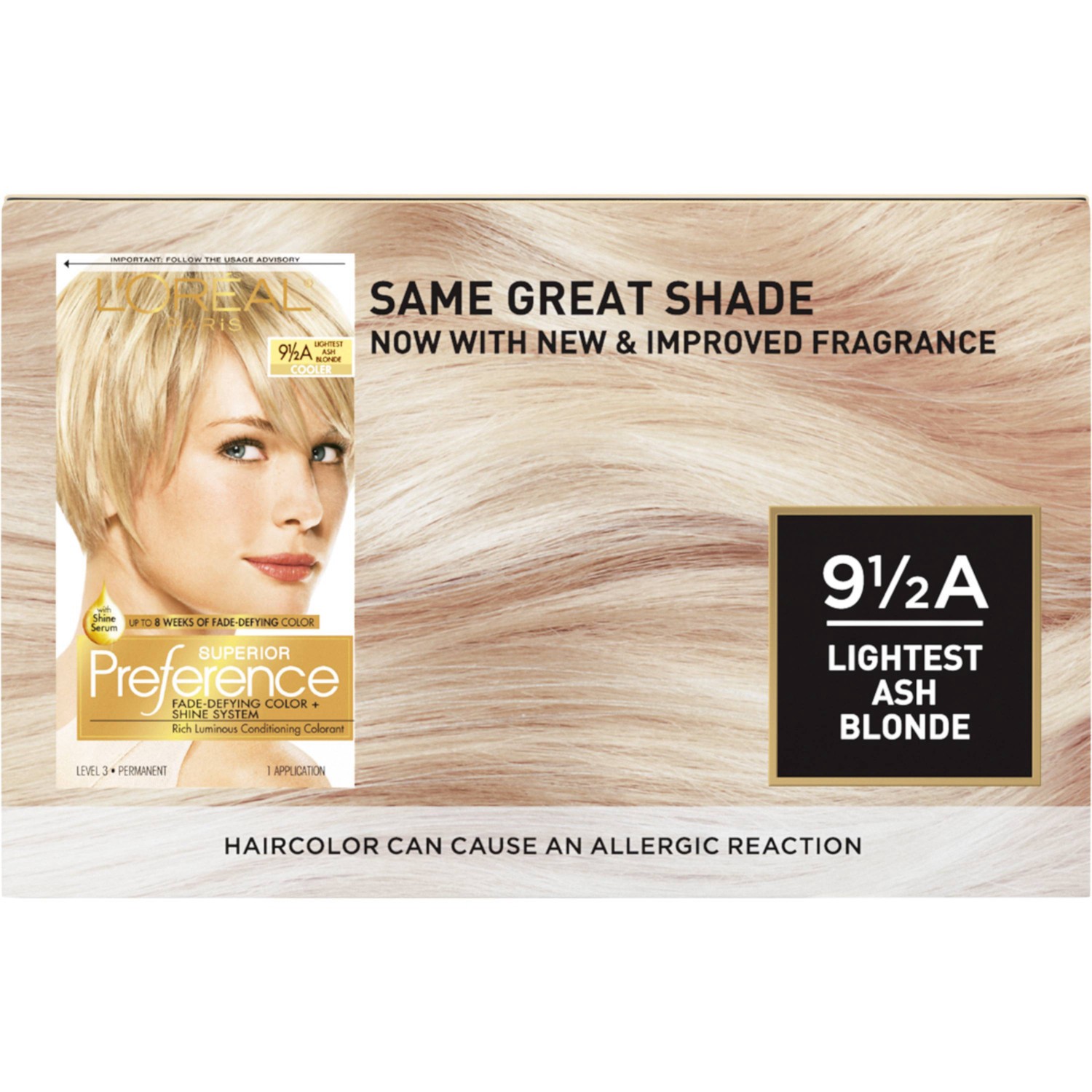 slide 6 of 8, L'Oréal Superior Preference Fade-Defying Color + Shine System - 9.5a Cooler Lightest Ash Blonde, 1 ct