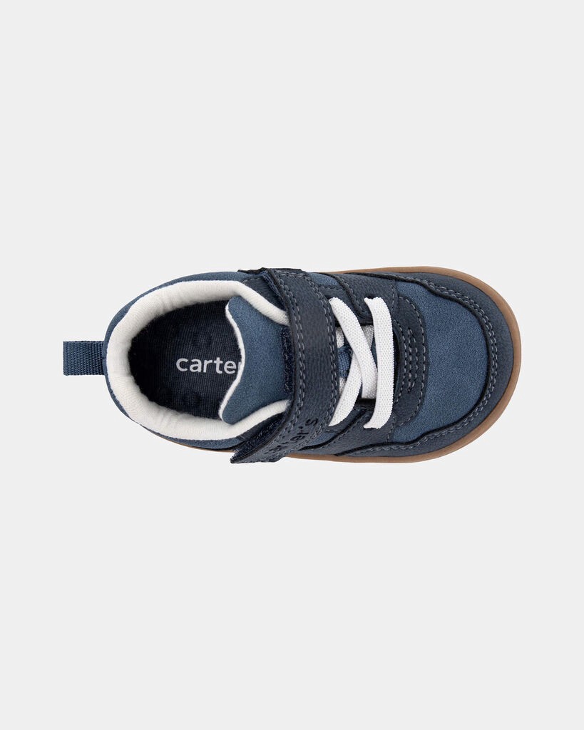 slide 2 of 6, Carter's Baby Boy Every Step® First Walker Casual Shoes - Blue/Brown Navy/Brown 3, 1 ct