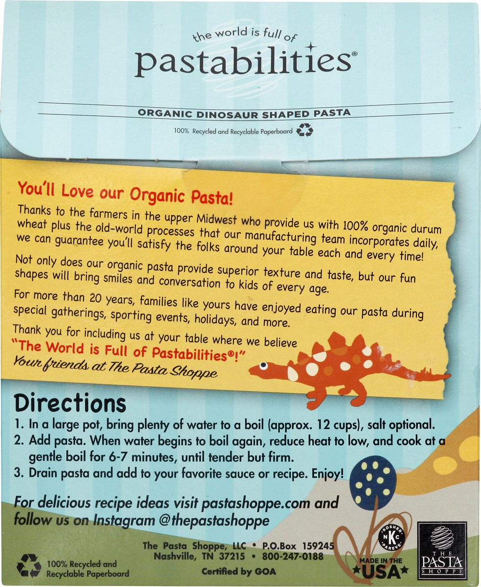 slide 5 of 10, Pastabilities Organic Dinosaur Pasta 12 oz, 12 oz