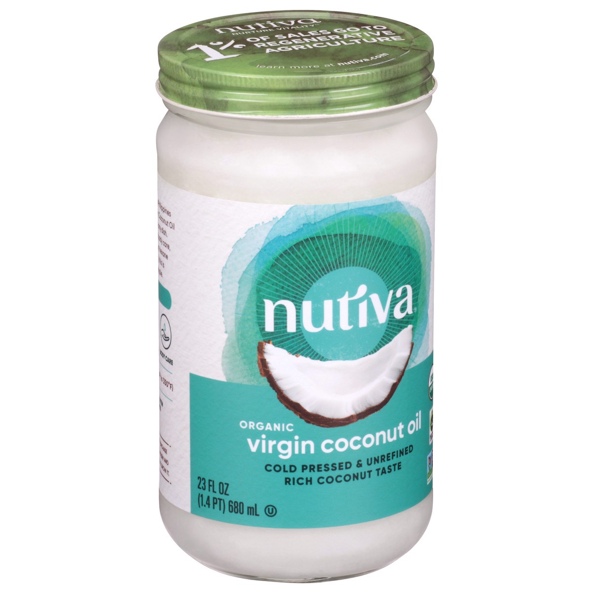 slide 2 of 13, Nutiva Organic Virgin Coconut Oil 23 fl oz, 23 fl oz